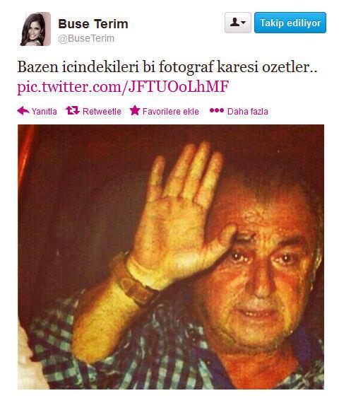 Buse Terim'den duygulandıran tweet Buse Terim'den duygulandıran tweet