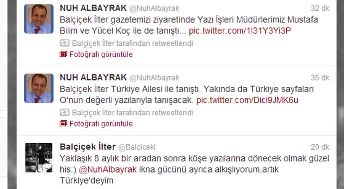 Balçiçek İlter, Türkiye ailesine katıldı Balçiçek İlter, Türkiye ailesine katıldı