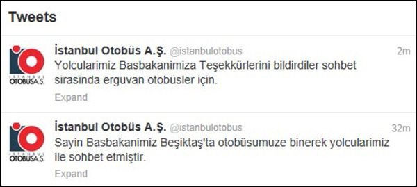 Başbakan Erdoğan İETT otobüsüne bindi Başbakan Erdoğan İETT otobüsüne bindi