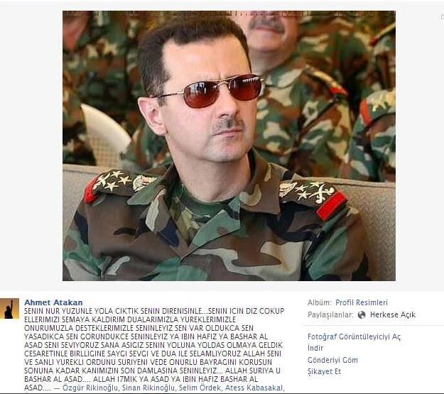 Ahmet Atakan, Esad hayranı çıktı Ahmet Atakan, Esad hayranı çıktı