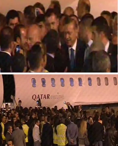 Türk pilotları Başbakan Erdoğan karşıladı Türk pilotları Başbakan Erdoğan karşıladı