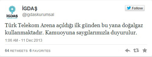 İGDAŞ, Biz gazı verdik İGDAŞ, Biz gazı verdik