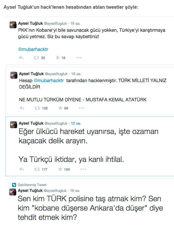 Ülkücülerden Aysel Tuğluk'a kötü sürpriz Ülkücülerden Aysel Tuğluk'a kötü sürpriz