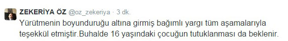 Zekeriya Öz'den ilk açıklama! Zekeriya Öz'den ilk açıklama!