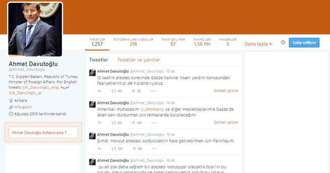 Davutoğlu Twitter'dan duyurdu! Davutoğlu Twitter'dan duyurdu!