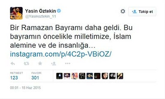 Yasin Öztekin'den Ramazan gafı! Yasin Öztekin'den Ramazan gafı!